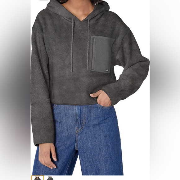 UGG Women's Myley Sherpa Hoodie color Gray size Medium. NWT - Picture 2 of 13